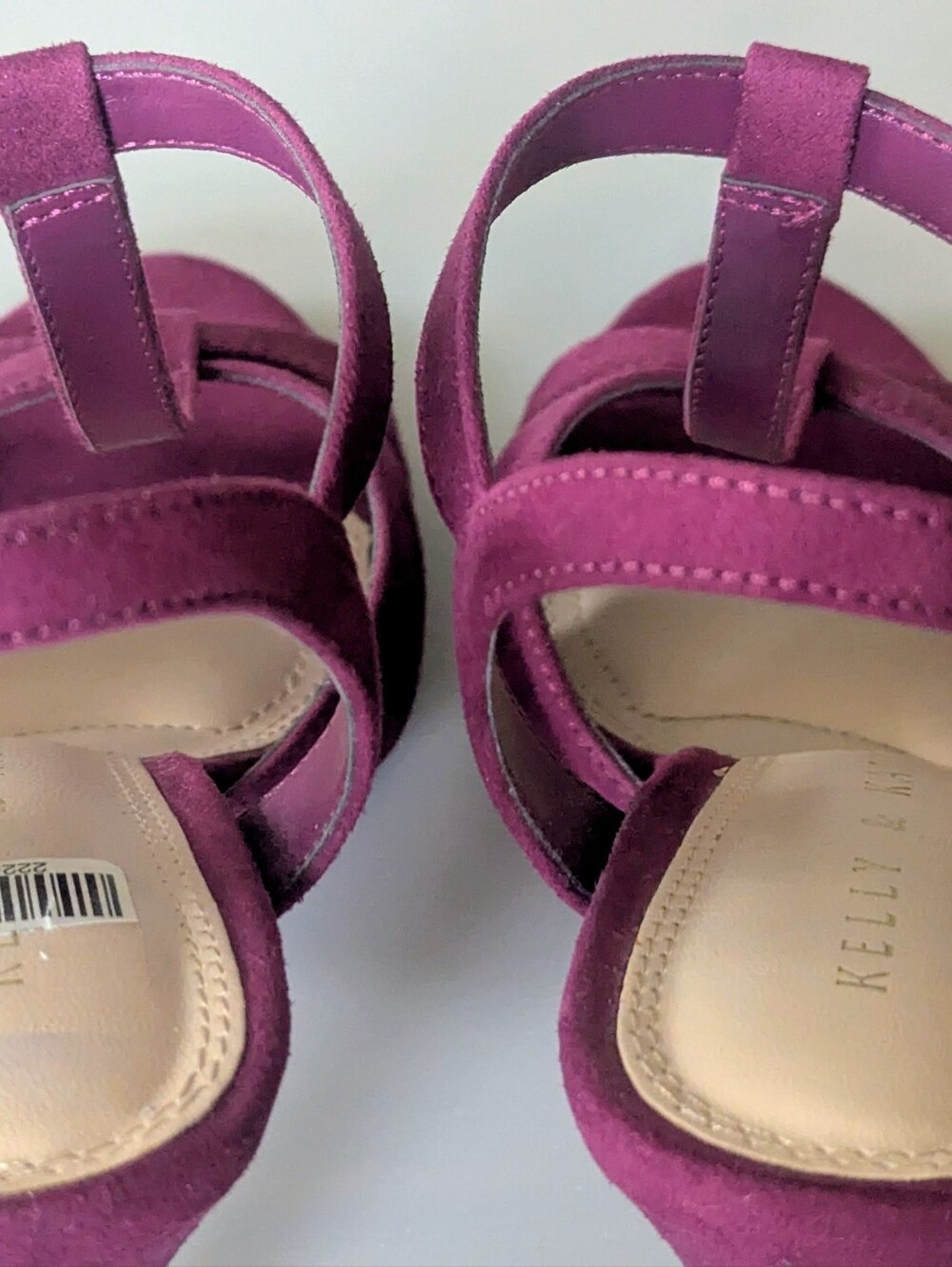 Kelly & Katie Talissa Women's Purple Suede Sandals Heels. Size 6. - Picture 9 of 14